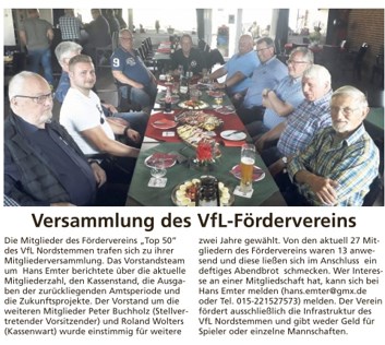 Review LDZ: Versammlung des VfL-Fördervereins