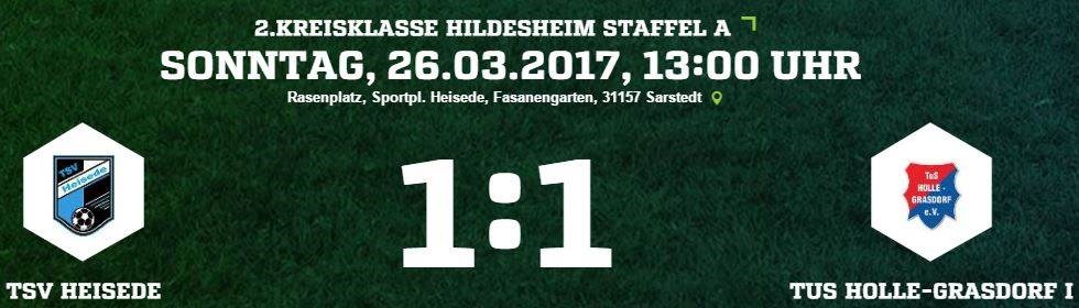 22. Spieltag - TSV Heisede vs. TuS Holle-Grasdorf