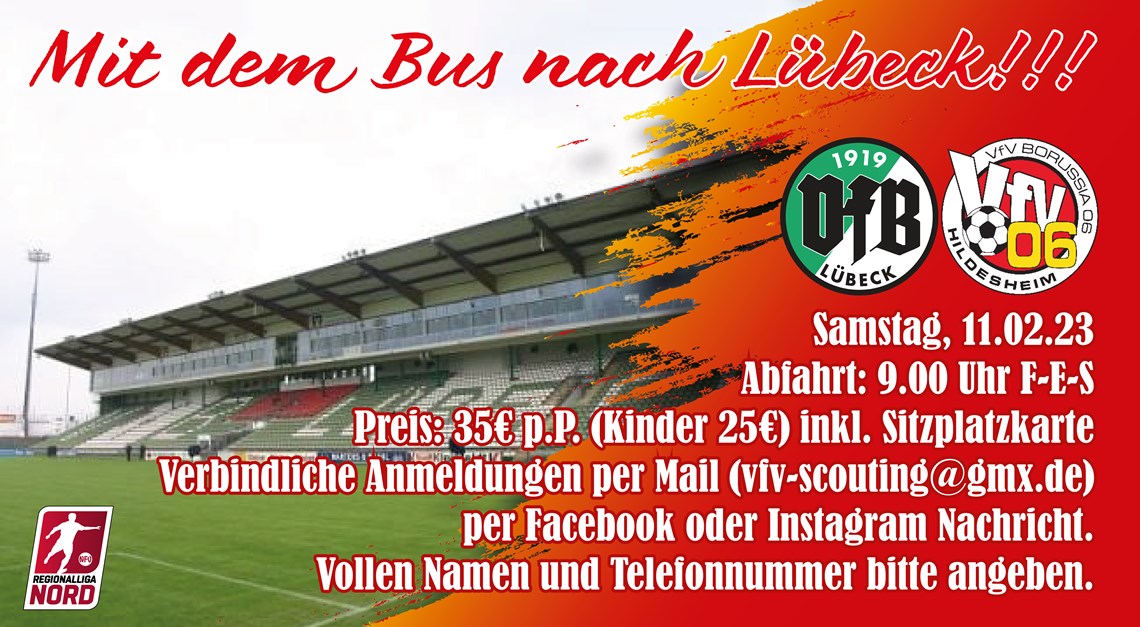 Los geht´s: Mit dem Fan-Bus nach Lübeck!