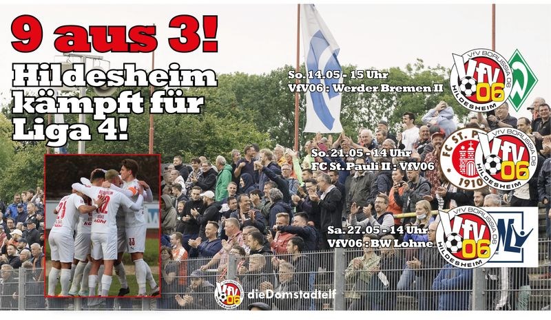 "9 aus 3" - Fußball-Hildesheim kämpft um Liga 4!!!