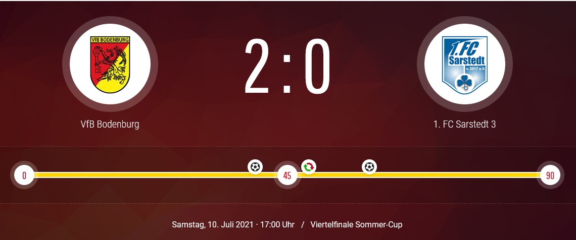2:0 Sieg gegen den FC Sarstedt