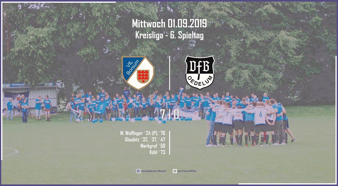 7:0 Heimsieg gegen VfB Oedelum