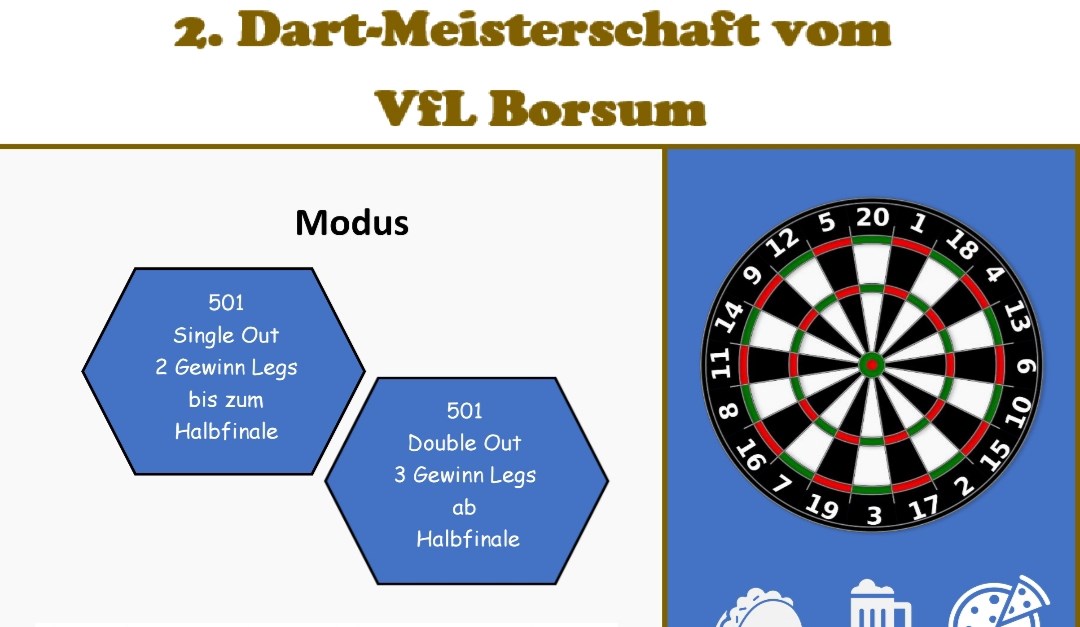 2. Dart-Meisterschaft vom VfL Borsum