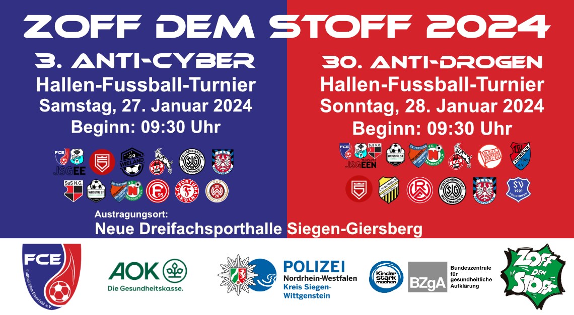 Zoff dem Stoff 2024: Spielpläne veröffentlicht - FC Eiserfeld e.V.