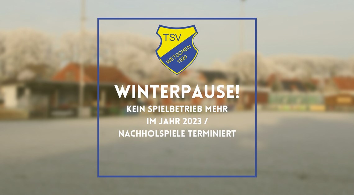 WINTERPAUSE IN DER TSV-ARENA