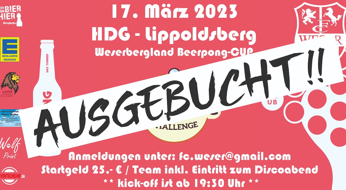 Weserbergland-Beerpong-CUP 2023 - ausgebucht