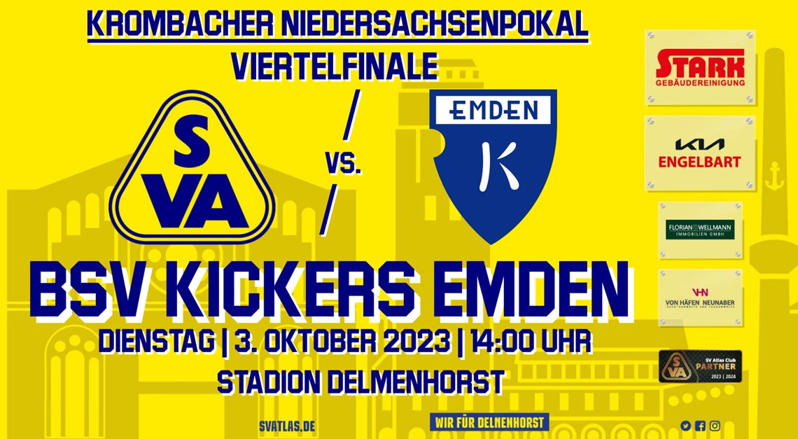 Kickers Emden kommt zum Pokaltanz