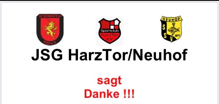 JSG HarzTor/Neuhof sagt DANKE!