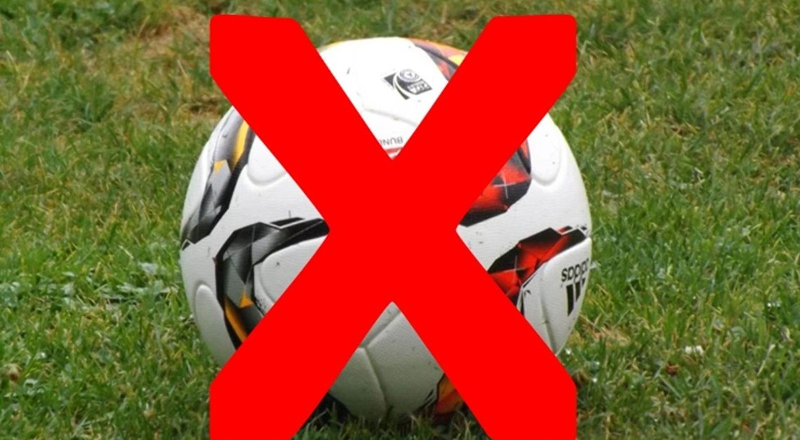 Fußballbetrieb vorerst abgesagt 