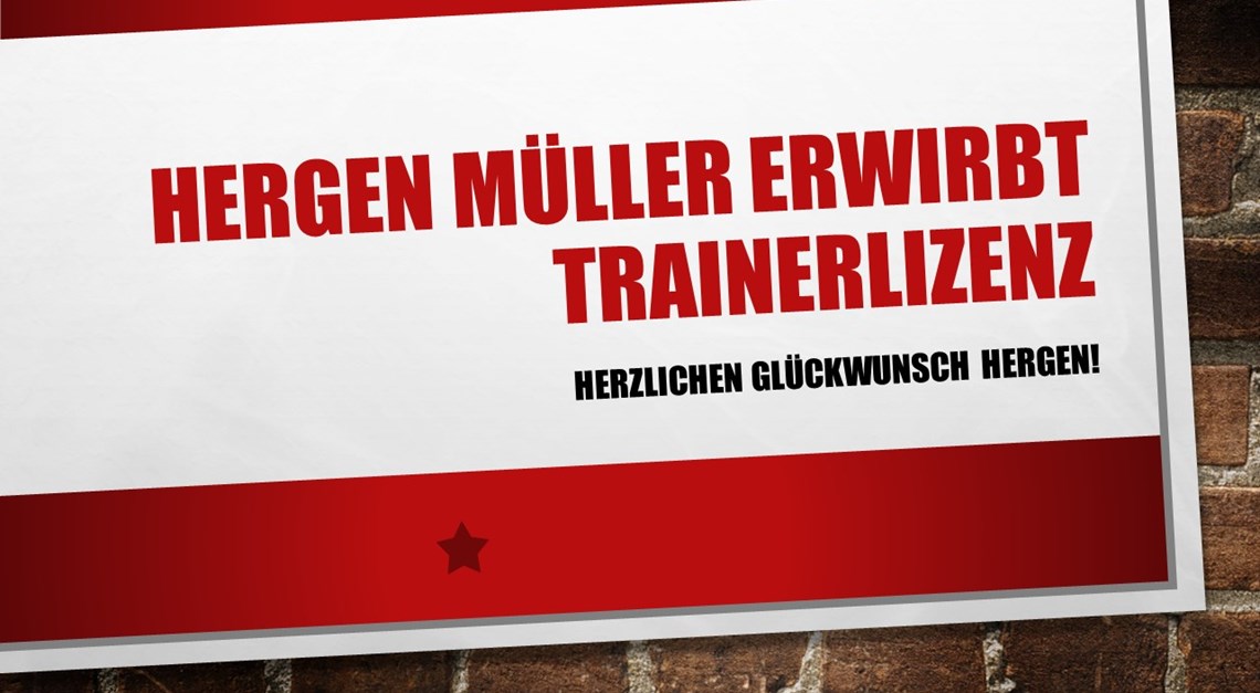 Hergen Müller erwirbt Trainerlizenz
