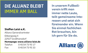 Sponsor - Steffen Leist e.K. Allianz Generalvertreter