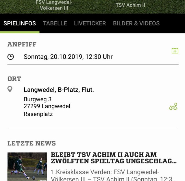 FSV Gegen TSV Achim 2.  20.10.2019  12:30