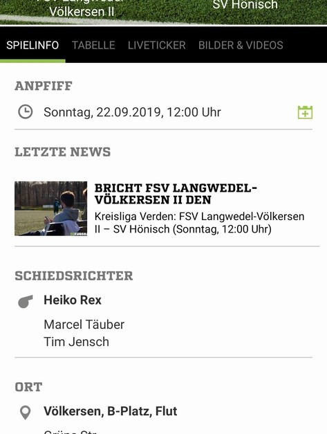 FSV Gegen SV Hhönisch 22.09.19. 12:00