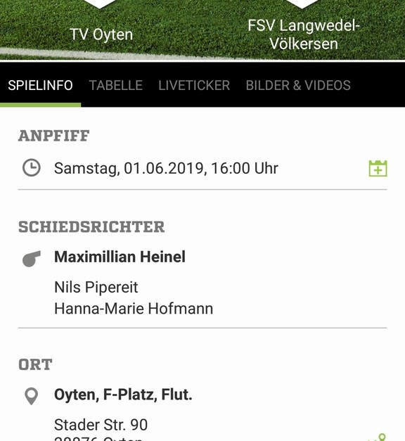 TV Oyten Gegen FSV 16:00 01.06.2019