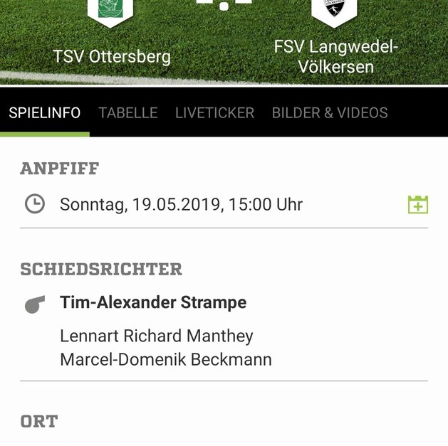 TSV Ottersberg Gegen FSV 19.05.2019 15:00