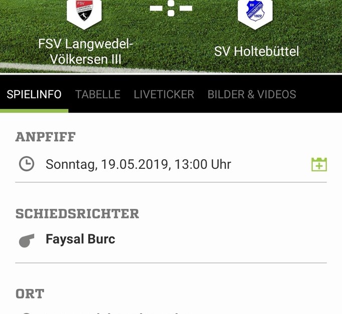 FSV Gegen SV Holtebüttel 19.05.2019 13:00