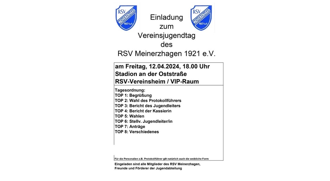 Vereinsjugendtag des RSV Meinerzhagen 1921 e.V.