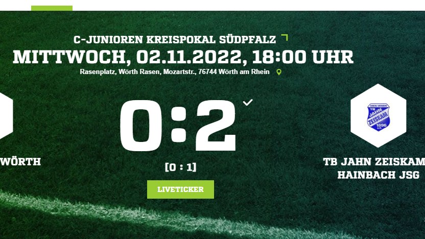 Pokalspiel am 02.11.2022 in Wörth