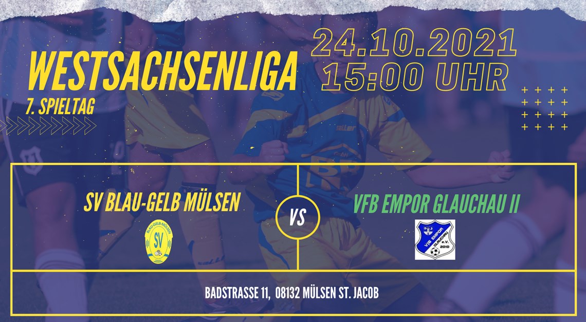 Blau-Gelb empfängt den VfB Empor Glauchau II