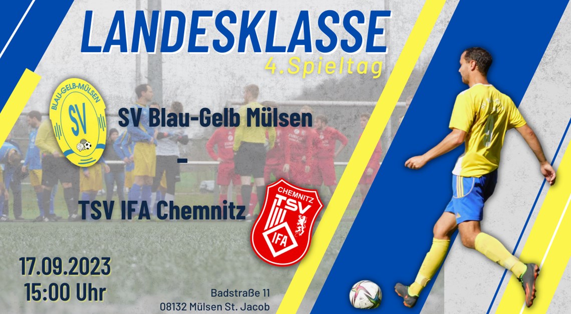Blau-Gelb empfängt die IFA aus Chemnitz
