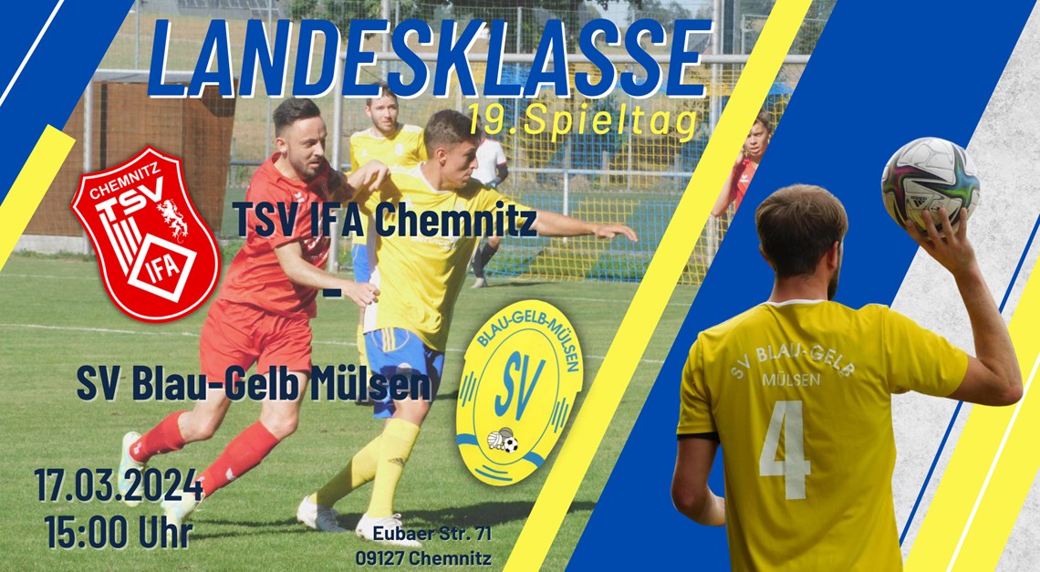 Blau-Gelb auswärts bei IFA Chemnitz