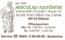 Sponsor - Aesculap Apotheke - Andreas Wolf