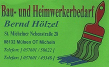 Sponsor - Bau- und Heimwerkerbedarf Bernd Hölzel