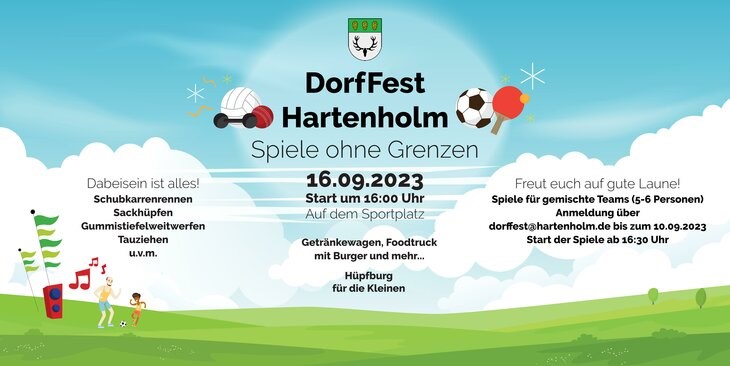Dorf Fest in Hartenholm 16.09.2023 um16:00 Uhr