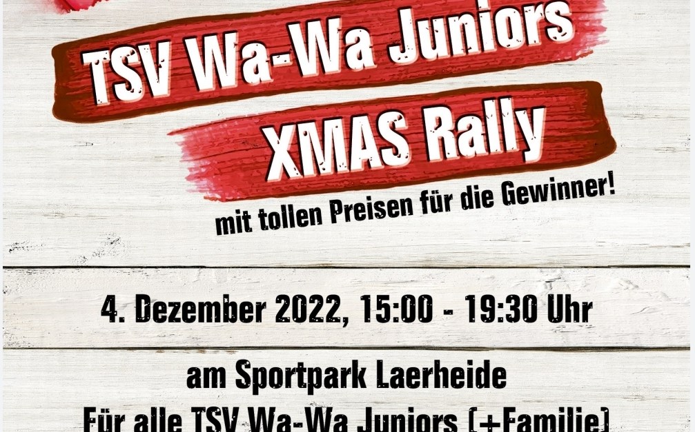 "TSV WA-WA JUNIORS" lädt zum Weihnachtsfest