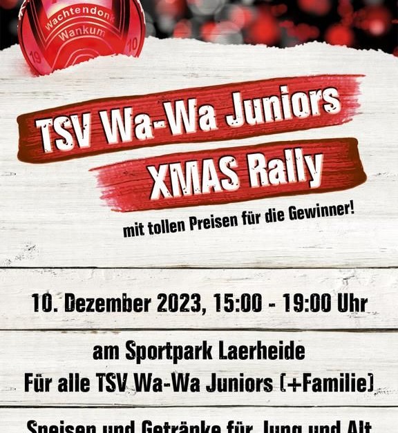 Die TSV WaWa Juniors laden zur XMAS Rally ein