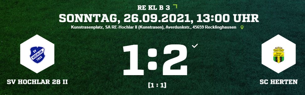 Erste: Wichtiger Auswärtssieg bei SV Hochlar 28 II