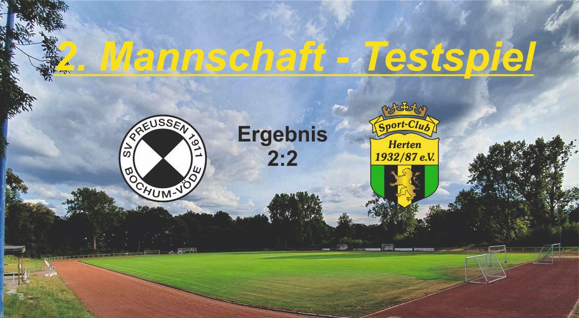 Zweite: Remis im Testspiel bei SV Bochum-Vöde 2!