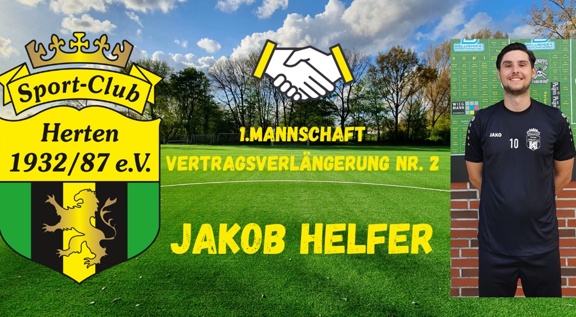Vertragsverlängerung Nummer 2: Jakob Helfer!