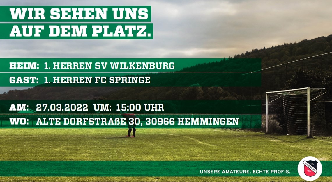 SV Wilkenburg - FC Springe am Sonntag, 27.03.2022,