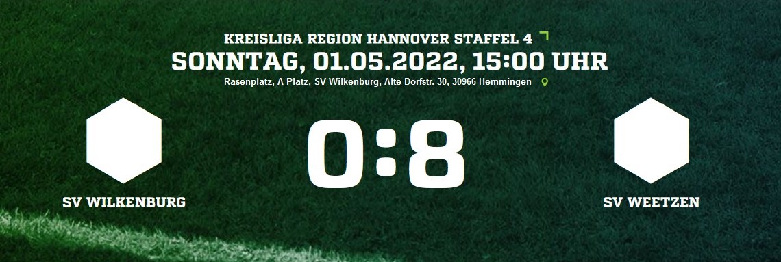 SV Wilkenburg - SV Weetzen 0:8