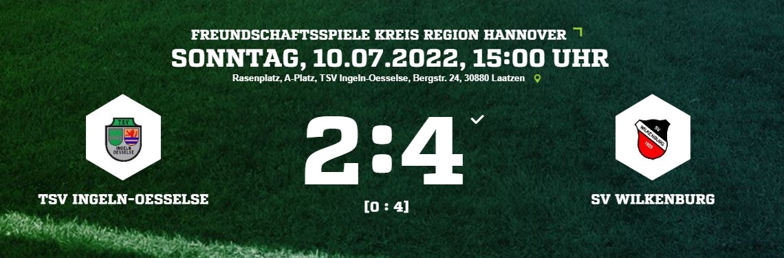 SV Wilkenburg gewinnt erstes Vorbereitungsspiel