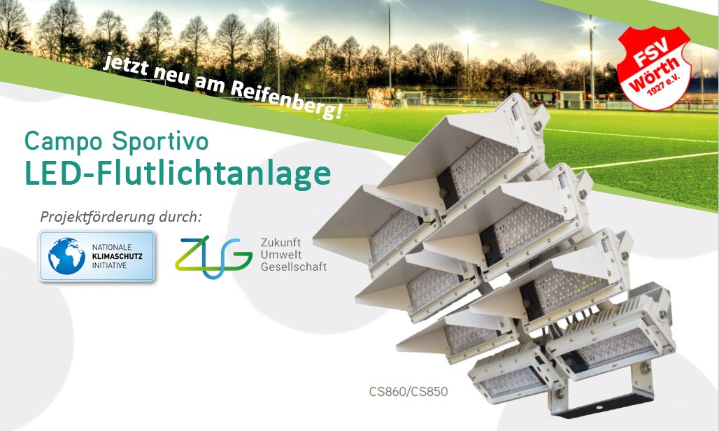 Neue LED-Flutlichtanlage am Reifenberg!