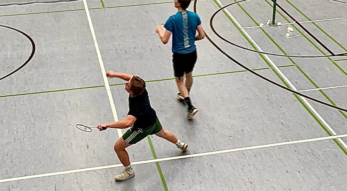 Till Kurtz bei einem Badminton Hobbyligaturnier 