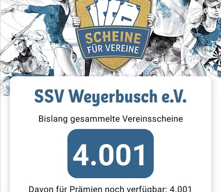 Über 4000 Vereinsscheine für den SSV - DANKE!