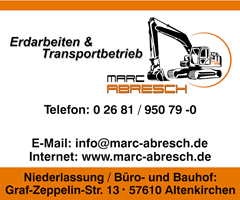 Sponsor - Marc Abresch Erdarbeiten & Transportbetrieb